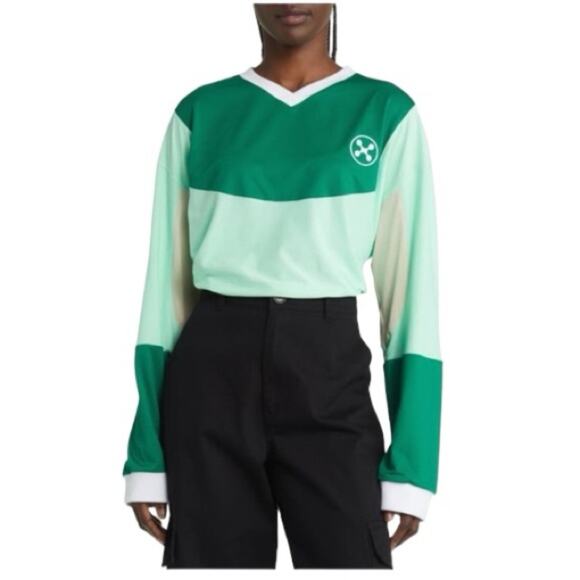 Head of State Long Sleeve Green Cream Jersey Size XS retails $250 - Picture 1 of 3
